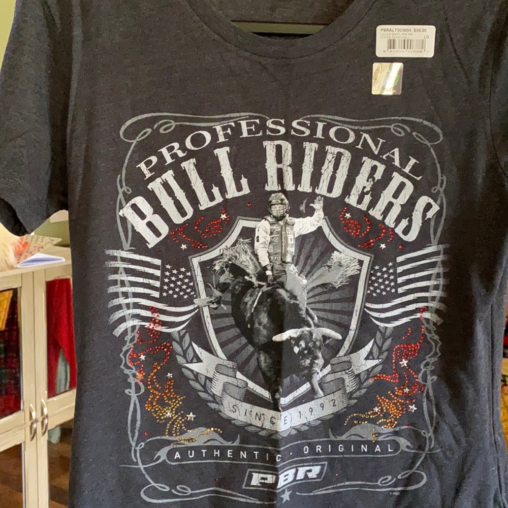 Ladies PBR Vintage Pinstripe T-Shirt